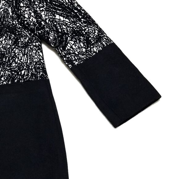 PRESTON & York Black White Colorblock Wool Longline Jacket - Picture 4 of 11